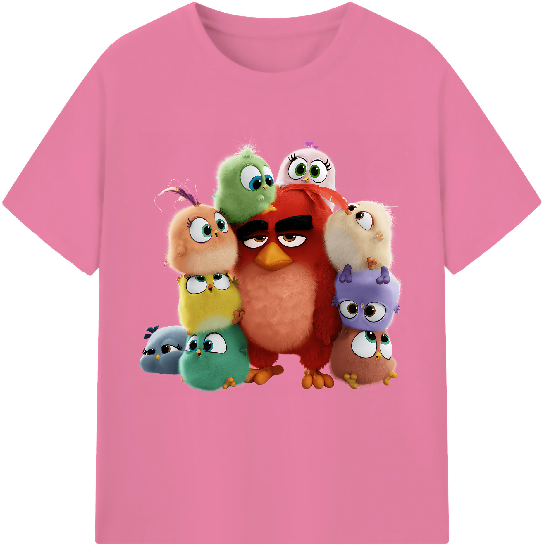 （画像用） Angry Birds アングリーバード 綿100％半袖Tシャツ（フロントプリント）
